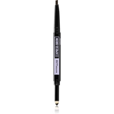 MAYBELLINE NEW YORK Express Brow Satin Duo kredka i puder do brwi podwójne odcień 04 - Dark Brown MAYBELLINE NEW YORK Express Brow Satin Duo kredka i puder do brwi podwójne odcień 04 - Dark Brown
