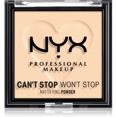 NYX Professional Makeup Can't Stop Won't Stop Mattifying Powder puder matujący odcień 01 Fair 6 g NYX Professional Makeup Can't Stop Won't Stop Mattifying Powder puder matujący odcień 01 Fair 6 g