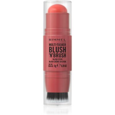 Rimmel Multi-Tasker Blush'N'brush róż do policzków w sztyfcie z pędzelkiem odcień 250 Coral Dust 8 g Rimmel Multi-Tasker Blush'N'brush róż do policzków w sztyfcie z pędzelkiem odcień 250 Coral Dust 8 g
