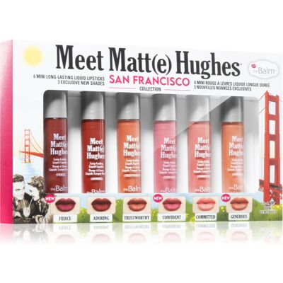 theBalm Meet Matt(e) Hughes Mini Kit San Francisco zestaw pomadek w płynie dla długotrwałego efektu theBalm Meet Matt(e) Hughes Mini Kit San Francisco zestaw pomadek w płynie dla długotrwałego efektu