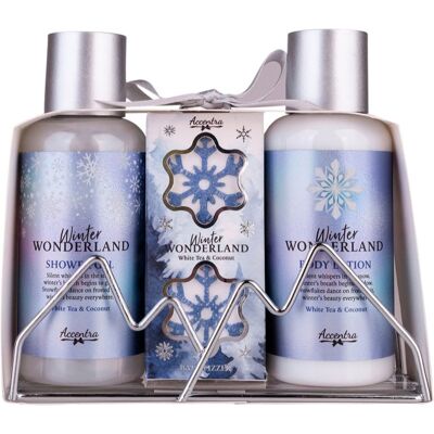 Accentra Winter Wonderland zestaw upominkowy do kąpieli zapachy White Tea & Coconut Accentra Winter Wonderland zestaw upominkowy do kąpieli zapachy White Tea & Coconut