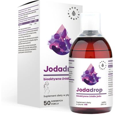 Aura Herbals Jodadrop Bioaktywne Źródło Jodu - Suplement diety - 250ml Aura Herbals Jodadrop Bioaktywne Źródło Jodu - Suplement diety - 250ml