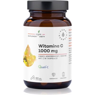 Aura Herbals Witamina C 1000 mg kapsułki na wsparcie układu odpornościowego 60 caps. Aura Herbals Witamina C 1000 mg kapsułki na wsparcie układu odpornościowego 60 caps.