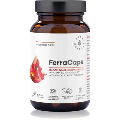 Aura Herbals FerraCaps żelazo 30 mg kapsułki dla kobiet w ciąży 60 caps. Aura Herbals FerraCaps żelazo 30 mg kapsułki dla kobiet w ciąży 60 caps.