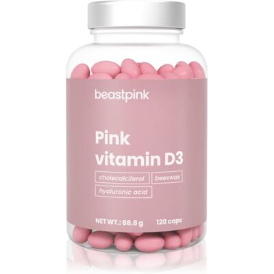 BeastPink - Witamina D3 - 120 kapsułek - Suplement diety BeastPink - Witamina D3 - 120 kapsułek - Suplement diety