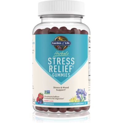 Garden of Life Herbals Stress Relief Gummies - Wspiera nastrój i stres - Smak jagodowy - 60 Gumy Garden of Life Herbals Stress Relief Gummies - Wspiera nastrój i stres - Smak jagodowy - 60 Gumy
