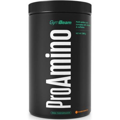 GymBeam ProAMINO regeneracja i przyrost masy mięśniowej smak Mango & Maracuja 390 g GymBeam ProAMINO regeneracja i przyrost masy mięśniowej smak Mango & Maracuja 390 g