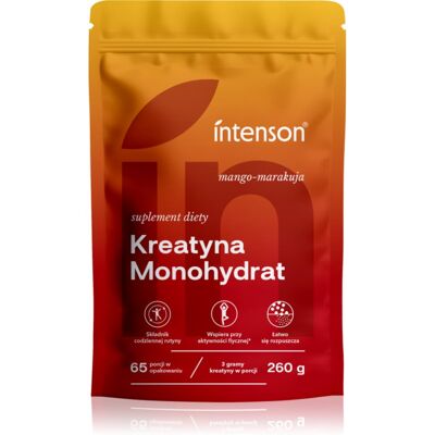 Intenson Kreatyna Monohydrat monohydrat kreatyny bez cukru smak Mango/ Passion Fruit 260 g Intenson Kreatyna Monohydrat monohydrat kreatyny bez cukru smak Mango/ Passion Fruit 260 g