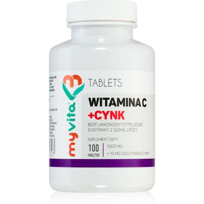 MYVITA SILVER Witamina C cynk bioflawonoidy cytrusowe ekstrakt z dzikiej róży 100 tabletek MYVITA SILVER Witamina C cynk bioflawonoidy cytrusowe ekstrakt z dzikiej róży 100 tabletek