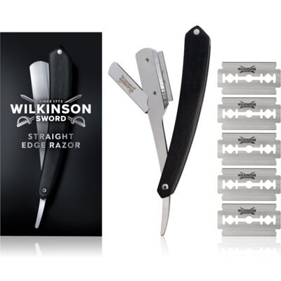 Wilkinson Sword Barber's Style Straight Edge klasyczna brzytwa do golenia + ostrza zapasowe Wilkinson Sword Barber's Style Straight Edge klasyczna brzytwa do golenia + ostrza zapasowe