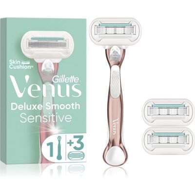 Gillette Venus Deluxe Smooth Sensitive maszynka do golenia + ostrza wymienne RoseGold 3 szt. Gillette Venus Deluxe Smooth Sensitive maszynka do golenia + ostrza wymienne RoseGold 3 szt.