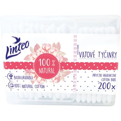 Waty Linteo Natural - Uszy & Makijaż - 200 szt Waty Linteo Natural - Uszy & Makijaż - 200 szt
