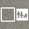 kaiserkraft Szablon podłogowy, parking dla rodziców z dziećmi, tworzywo