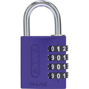 ABUS Kłódka z zamkiem numerycznym, aluminium, 144/40 Lock-Tag, opak. 6 szt., liliowa