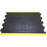 COBA Mata zapobiegająca zmęczeniu Bubblemat safety, dł. x szer. x wys. 1200 x 900 x 14 mm, czarno-żółta, element środkowy