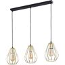 TK Lighting Brylant Gold Lampa Wisząca 3 Pł