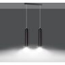 EMIBIG Lampa Wisząca Spot Tuby 2x30w Czarny 956/2 Luna 2