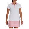 FootJoy Gingham Trim damskie polo, białe, Damskie, S