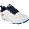 Skechers GO GOLF Pro 4 Legacy męskie buty golfowe, biało/granatowe, biało/niebieske, standardowa, spikowe, 8.5