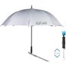 JuCad Telescopic Automatic parasol golfowy s pinem, srebrny