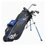 MKids Pro Half (155cm) golfowy zestaw juniorski, niebieski, Dziecięce, Prawe, Stand Bag (stojący z nóżkami), Grafit, standardowy