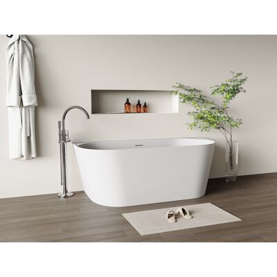 Unique Wanna wolnostojąca przyścienna - 230 l - 160 x 75 x 58 cm - Biały mat - Akryl - AMOBIA Unique Wanna wolnostojąca przyścienna - 230 l - 160 x 75 x 58 cm - Biały mat - Akryl - AMOBIA