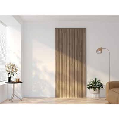 Unique Drzwi przesuwne z drewna i MDF z niewidoczną szyną - Naturalne jasne prążkowanie - 83 x 210 cm - LORVISA Unique Drzwi przesuwne z drewna i MDF z niewidoczną szyną - Naturalne jasne prążkowanie - 83 x 210 cm - LORVISA