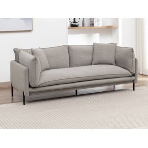 Unique Kanapa 3-osobowa z szarą tapicerką - CORFINO Unique Kanapa 3-osobowa z szarą tapicerką - CORFINO