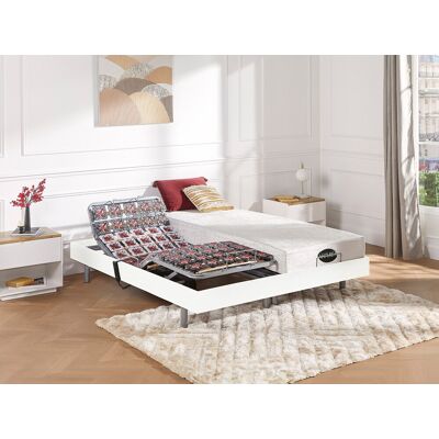 Unique Komplet relaksacyjny całość z płytek+pamięć kształtu ciała i bambus LYSIS III marki NATUREA - silniki OKIN - 2 x 70 x 190 cm - biały Unique Komplet relaksacyjny całość z płytek+pamięć kształtu ciała i bambus LYSIS III marki NATUREA - silniki OKIN - 2 x 70 x 190 cm - biały