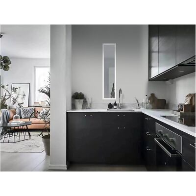 Unique Przeszklona ścianka z aluminium lakierowanego - 30x130 cm - Biały - BAYVIEW Unique Przeszklona ścianka z aluminium lakierowanego - 30x130 cm - Biały - BAYVIEW