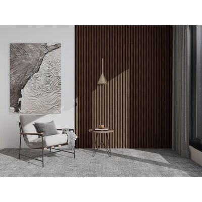 Unique Panel ścienny 3D - Opakowanie 3,71 m² - Naturalny ciemny i czarny - Zestaw 8 sztuk - TATIANA Unique Panel ścienny 3D - Opakowanie 3,71 m² - Naturalny ciemny i czarny - Zestaw 8 sztuk - TATIANA