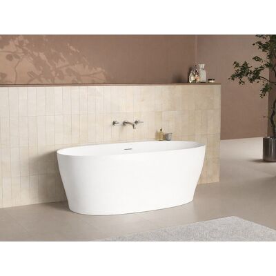 Unique Półwyspowa wanna akrylowa - 220 L - 160 x 80 x 58 cm - Biały mat - LUMEL Unique Półwyspowa wanna akrylowa - 220 L - 160 x 80 x 58 cm - Biały mat - LUMEL