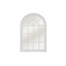 OZAIA Lustro w kształcie okna MONTESQUIEU - drewno  paulownia - 120x80 cm - Brudny biały