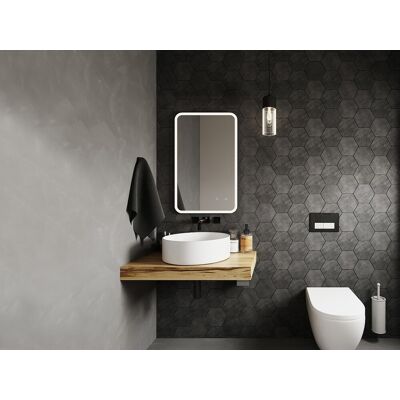 Unique Lustro łazienkowe prostokątne podświetlane anti-fog - 50x80 cm LIMORICO Unique Lustro łazienkowe prostokątne podświetlane anti-fog - 50x80 cm LIMORICO