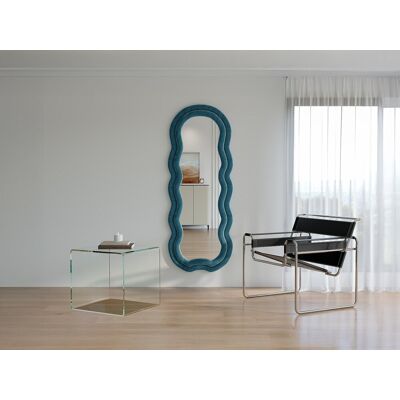 Unique Lustro aksamitne - szer. 60 x wys. 160 cm - Niebieskie - LINOA Unique Lustro aksamitne - szer. 60 x wys. 160 cm - Niebieskie - LINOA