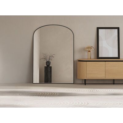 Unique Duże lustro łukowe aluminiowe - dł. 118 x wys. 170 cm - Czarne - SONAVA Unique Duże lustro łukowe aluminiowe - dł. 118 x wys. 170 cm - Czarne - SONAVA