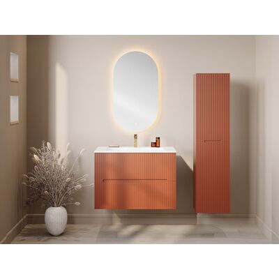 Unique Lustro owalne podświetlane łazienkowe z funkcją przeciwmgielną i przyciskiem dotykowym – 50 × 90 cm – ASARILA Unique Lustro owalne podświetlane łazienkowe z funkcją przeciwmgielną i przyciskiem dotykowym – 50 × 90 cm – ASARILA