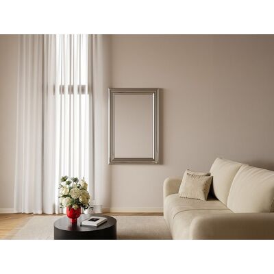 Unique Lustro ścienne prostokątne z metalu - dł. 80 x wys. 120 cm - Chromowane - BORAYA Unique Lustro ścienne prostokątne z metalu - dł. 80 x wys. 120 cm - Chromowane - BORAYA