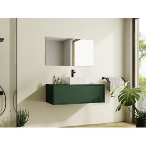 Unique Szafka łazienkowa wisząca pod umywalkę - Zielony mat - 94 cm - TEANA II Unique Szafka łazienkowa wisząca pod umywalkę - Zielony mat - 94 cm - TEANA II