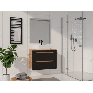 Vente-unique Aruba Mebel do łazienki - Jasne i antracytowe - 80cm Vente-unique Aruba Mebel do łazienki - Jasne i antracytowe - 80cm