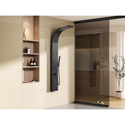 Unique Panel prysznicowy z hydromasażem TYRA - czarny - 20 * 150 cm Unique Panel prysznicowy z hydromasażem TYRA - czarny - 20 * 150 cm