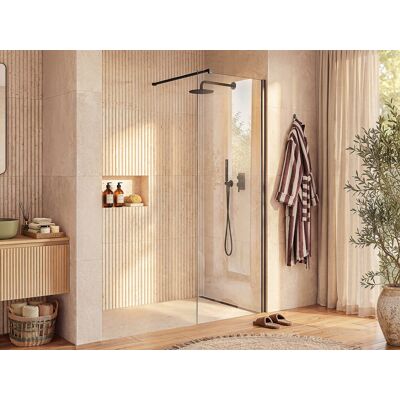 Unique Ścianka prysznicowa do kabiny walk-in - Czarny mat - Szkło 5 mm - 60x200 cm - DAREN Unique Ścianka prysznicowa do kabiny walk-in - Czarny mat - Szkło 5 mm - 60x200 cm - DAREN