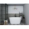 Shower & Design Wanna wolnostojąca owalna – 180 l – 130 × 71 × 58 cm (dł. × szer. × wys.) – kolor biały – akrylowa - APOGON