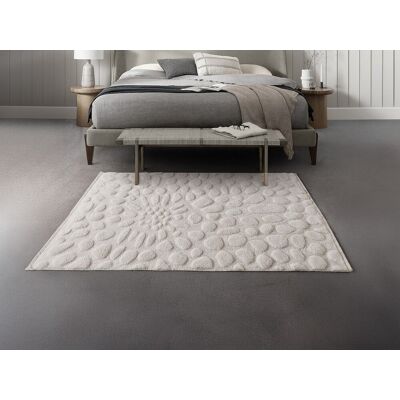 Unique Dywan z wypukłym wzorem kamyczków ręcznie tuftowany 100% wełny - 160 x 230 cm - Kość słoniowa - ORABEL Unique Dywan z wypukłym wzorem kamyczków ręcznie tuftowany 100% wełny - 160 x 230 cm - Kość słoniowa - ORABEL