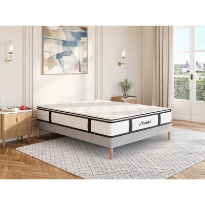 Unique Materac ze sprężynami kieszeniowymi ze zintegrowaną nakładką na materac AMERICAM DREAM marki YSMÉE 200 × 200 cm Unique Materac ze sprężynami kieszeniowymi ze zintegrowaną nakładką na materac AMERICAM DREAM marki YSMÉE 200 × 200 cm