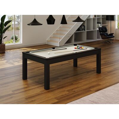 Unique Stół wielofunkcyjny - Bilard i ping-pong - 213 x 112 x 81,5 cm - Szary i Czarny BALTHAZAR Unique Stół wielofunkcyjny - Bilard i ping-pong - 213 x 112 x 81,5 cm - Szary i Czarny BALTHAZAR