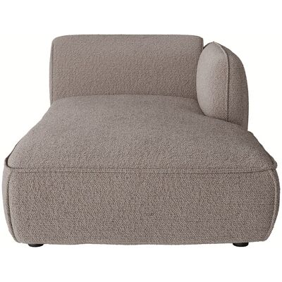Unique Szezlong z podłokietnikiem z tkaniny szenilowej Taupe od Maison Céphy CAMILIO Unique Szezlong z podłokietnikiem z tkaniny szenilowej Taupe od Maison Céphy CAMILIO