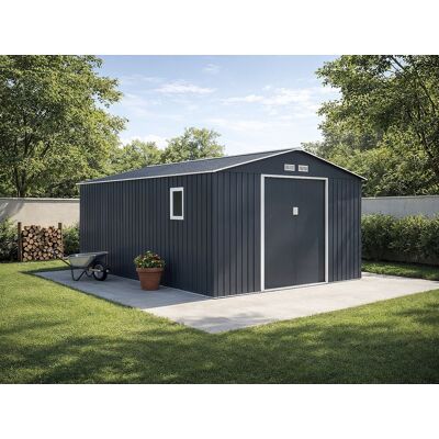 Unique Altana ogrodowa metalowawa ze stali ocynkowanej szara 15,35 m² - ARCHER Unique Altana ogrodowa metalowawa ze stali ocynkowanej szara 15,35 m² - ARCHER
