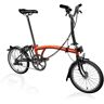 Brompton C Line Explore - 6-Speed - Mid Bar - Standard Seatpost - 16" Folding Bike - 2024 - Flame Lacquer