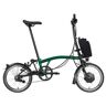 Brompton Electric C Line Explore - 6-Speed - High Bar - Extended Seatpost - 16" Electric Folding Bike - 2023 - Racing Green